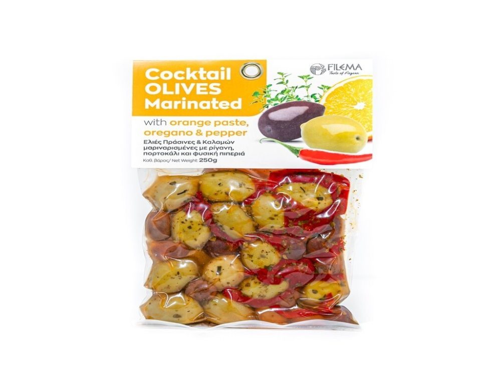 Atlas Olives Cocktail with Orange, Oregano & Oregano Pepper 250gr