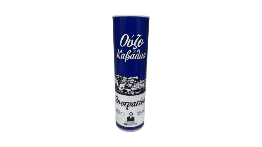 Ouzo "Eustratiou" in a 50ml cylindrical box