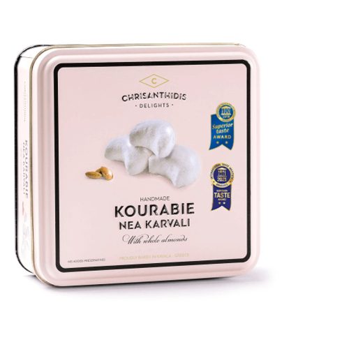 Chrysanthidis Kurabiedes With Whole Almonds In Metal Packaging 450gr - Image 3