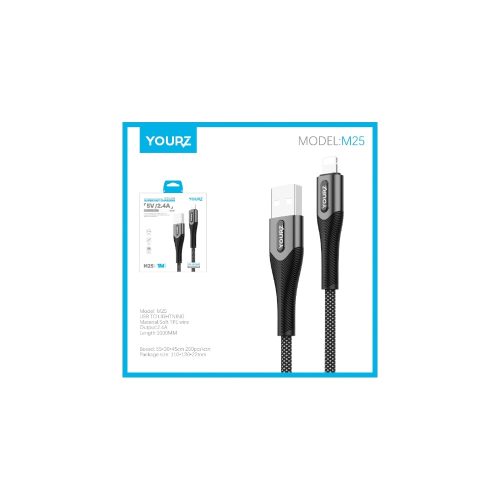 YOURZ Lightning Charging Cable 3A Fabric