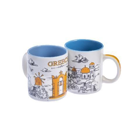 Set of Greece Mugs 330ml 2pcs