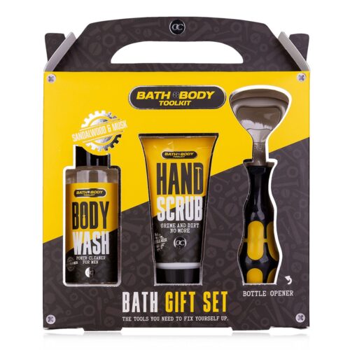 Men's set with 100ml shower gel, 50ml hand scrub & bottle opener, Bath & Body - Accentra