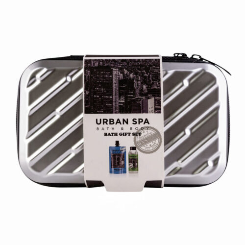 Bath set in hard case with 90ml & 100ml men's shower gel, Urban - Accentra